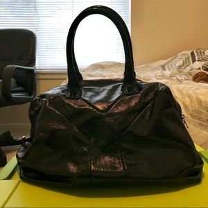 Yves Saint Laurent Satchel Shoulder Bag Purse Blk